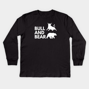 The Bull and The Bear Artwork 2 Kids Long Sleeve T-Shirt